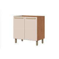 Balcão de Cozinha Modulado Requinte c/ 2 Portas s/Tampo 80cm Nature/Areia - Henn - 5