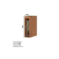 Gabinete de Cozinha Modulado Balcão Requinte Porta Toalha s/Tampo 20cm Nature - Henn - 3