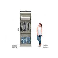 Guarda Roupa Modulado c/ 2 Portas MC08 Seletto Areia - Henn - 3