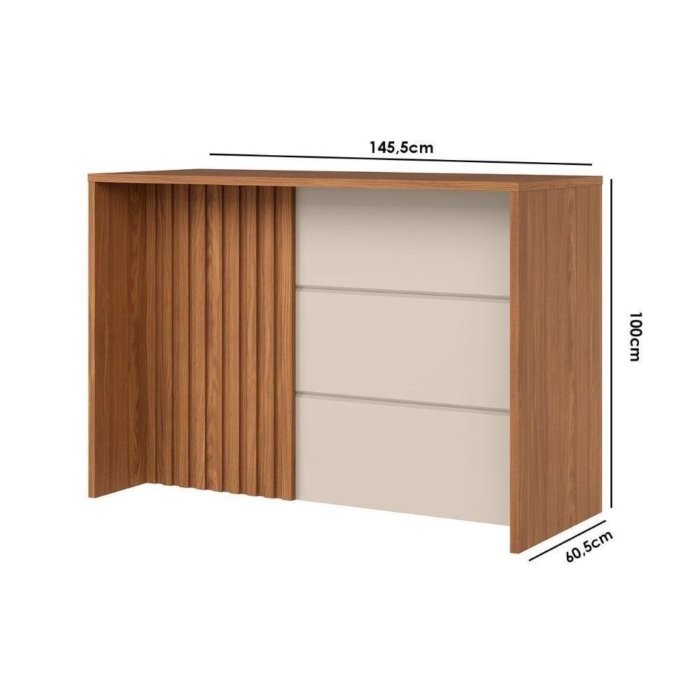 Balcão de Cozinha Modulado Gourmet Requinte Nature/Areia - Henn - 3