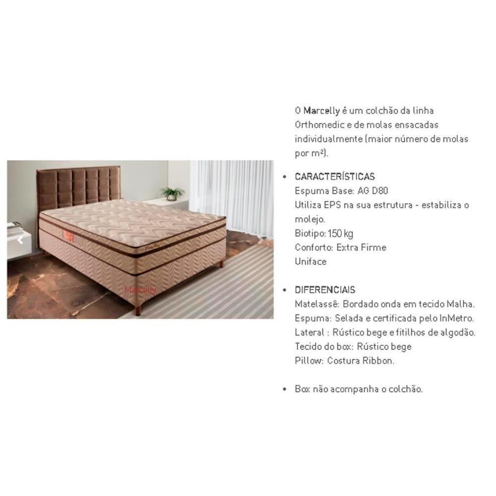 Conjunto Box Baú Solteiro: Colchão Espuma Paropas Molas Ensacadas Marcelly + Base CRC Suede Brown (88x188) - 7