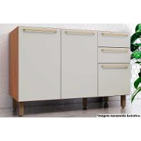 Gabinete de Cozinha Modulado Balcão Requinte c/ 3 Portas e 2 Gavetas s/Tampo 120cm Nature/Areia - Henn - 1