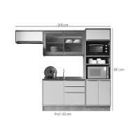 Cozinha Completa Versalis 4 Peças (2Aéreos+1Balcão+1TorreQuente) C4P189 Freijo/Cinza Argila - Herval - 2
