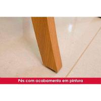 Sala de Jantar Completa Lins c/ Tampo Madeirado 120x80cm e 4 Cadeiras Vita Nature/Off White - Suede Marrom - Henn - 8