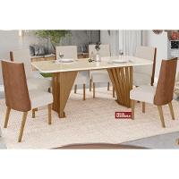 Kit 2 Cadeiras de Cozinha Anne 2 Un Nature/Linho Bege e Courano Marrom - Henn - 7