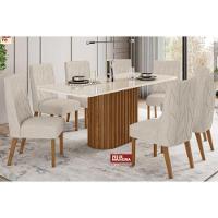 Kit 2 Cadeiras de Cozinha Eloá 2 Un Nature/Linho Bege - Henn - 9