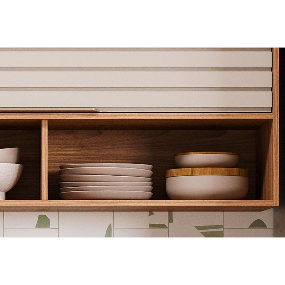 Cozinha Completa Esplêndida 4 Peças (2Aéreos+1Balcão+1TorreQuente) C4P182 Freijo/Off White - MGM - 7