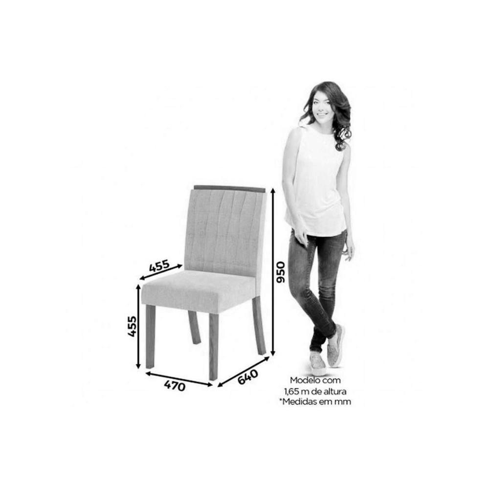 Sala de Jantar Completa Orus c/ Tampo Madeirado 120x80cm e 4 Cadeiras Tauá Nature/Off White - Linho Bege - Henn - 4