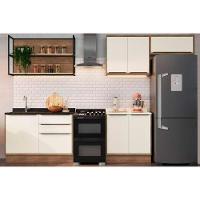 Cozinha Completa Versalis 6 Peças (2 Aéreos + 1 Nicho + 2 Balcões + 1 Complemento) C6P196 Freijo/Cinza Argila - Herval - 1