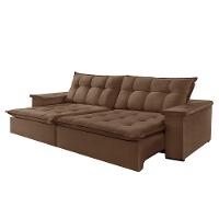 Sofá Estilo Veludo 02 Módulos De 100m B25cm Meu Sofá Online B016 Veludo Marrom