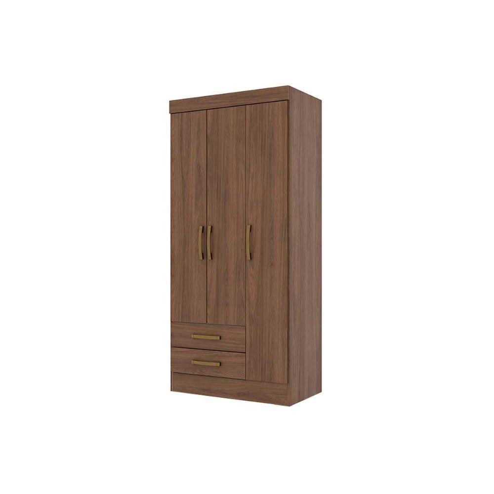 Guarda Roupa Casal 3 Portas e 2 Gavetas Briz BE16 Branco - Henn - 4