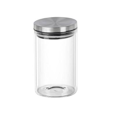 Pote De Vidro Com Tampa Inox Redondo 150ml 11,5x5,5cm