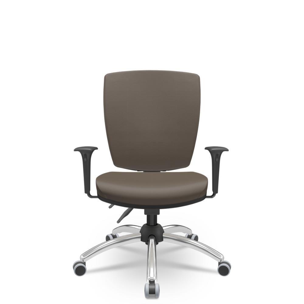 Cadeira Altrix Espaldar Alto Vinil Marrom - 1