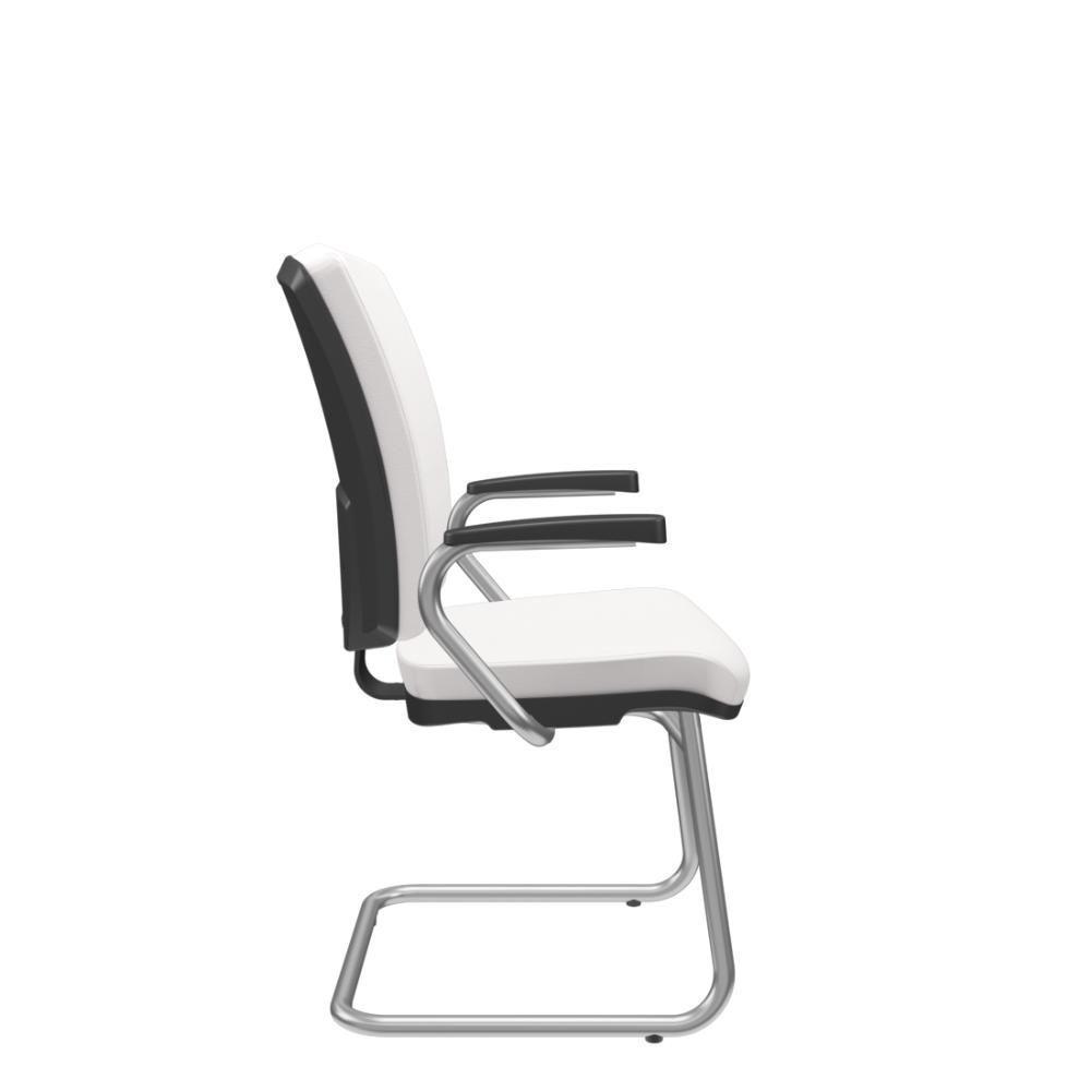 Cadeira Altrix Aproximação Espaldar Alto Vinil Branco - 3