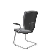 Cadeira Altrix Aproximação Espaldar Alto Vinil Cinza - 2