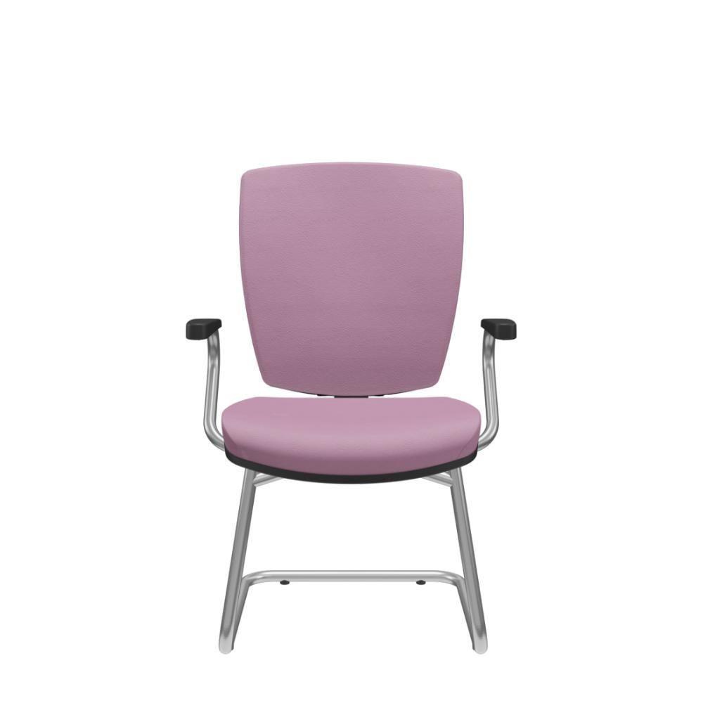 Cadeira Altrix Aproximação Espaldar Alto Vinil Lilás - 1
