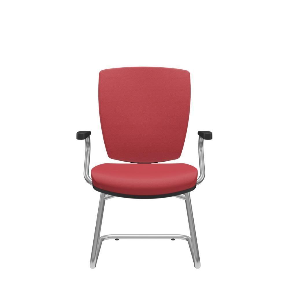 Cadeira Altrix Aproximação Espaldar Alto Vinil Vermelho - 1