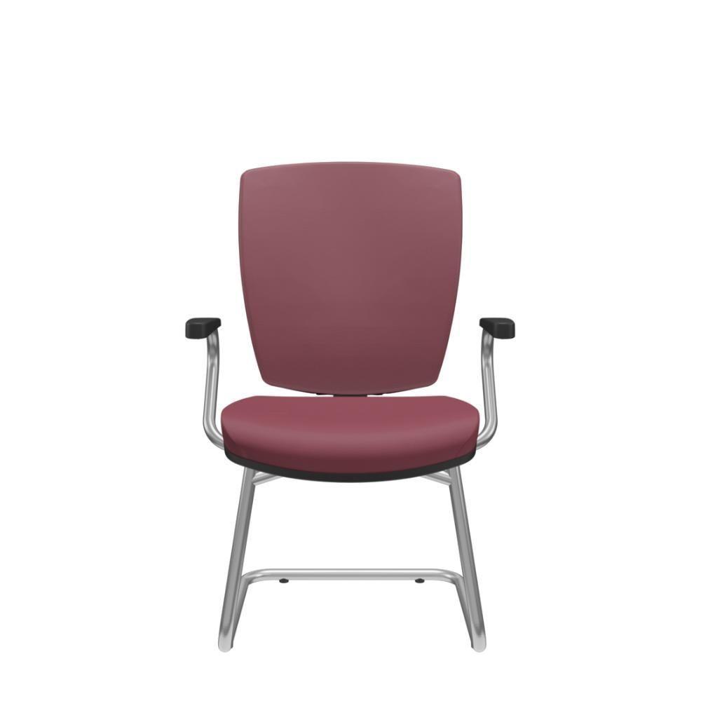 Cadeira Altrix Aproximação Espaldar Alto Vinil Vinho - 1