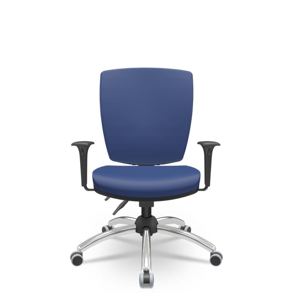 Cadeira Altrix Espaldar Alto Vinil Azul - 1