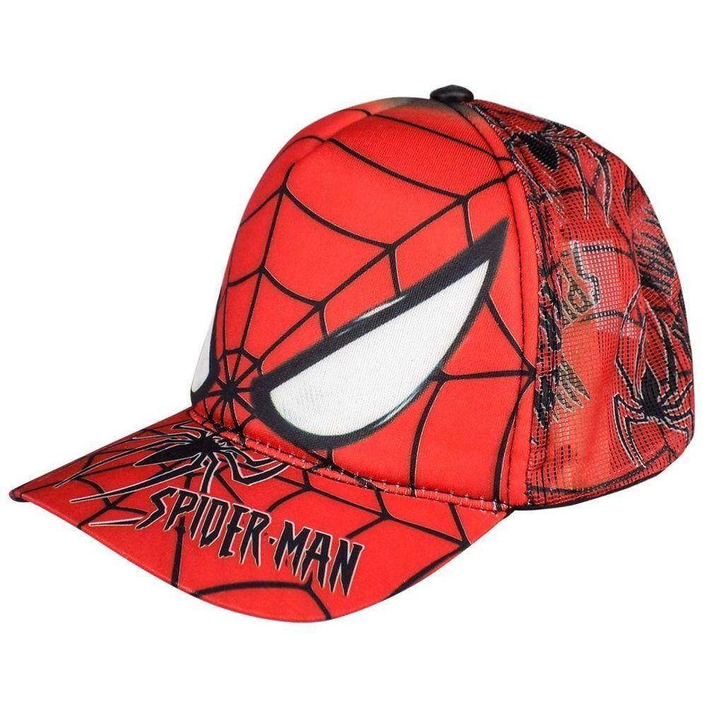 Ajustavel Redinha Trucker Homem Aranha Criança Presente Menino Qualidade Premium Vermelho Heroi - 1