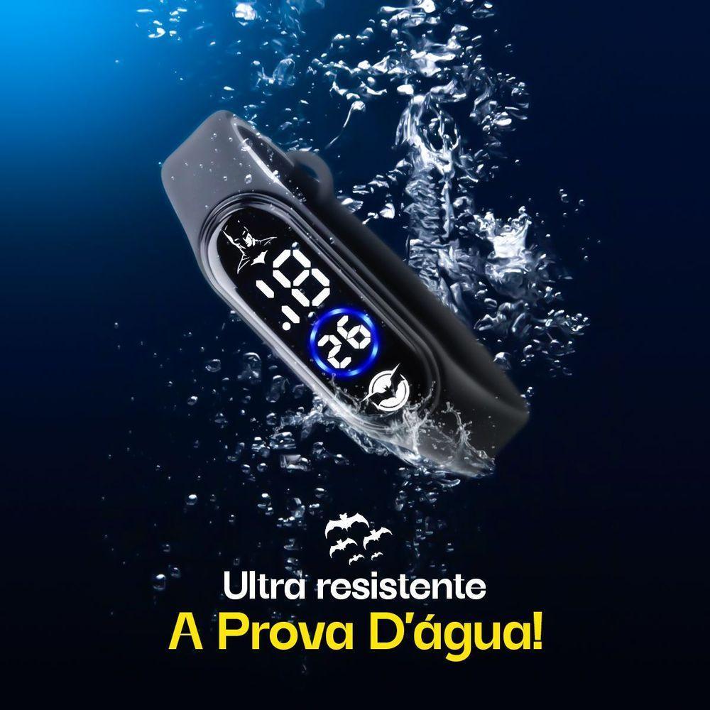 Relogio Infantil Digital Prova Dagua Criança Batman + Caixa - 4