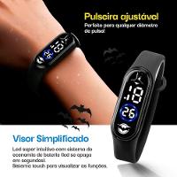 Relogio Infantil Digital Prova Dagua Criança Batman + Caixa - 5