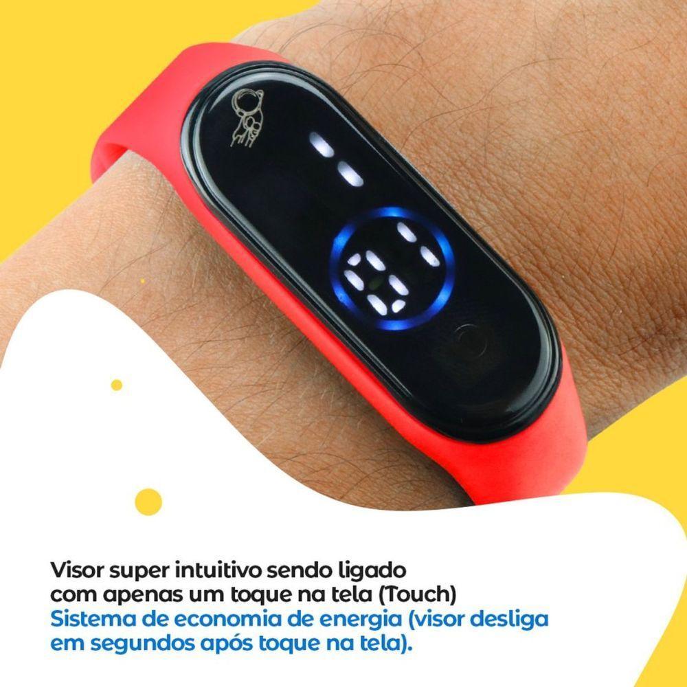 Relogio Ajustavel Digital Prova Dagua Bracelete Infantil - 6
