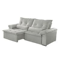 Sofá Parma Linho 02 Módulos De 100m B25cm Meu Sofá Online A230 Linho Cinza