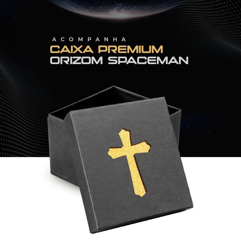 Cordao Grumet Crucifixo + Caixa + Relogio Dourado Masculino Robusto Social Casual Original Jesus - 2