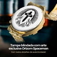 Cordao Grumet Crucifixo + Caixa + Relogio Dourado Masculino Robusto Social Casual Original Jesus - 5