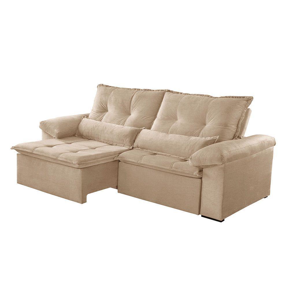 Sofá Parma Linho 02 Módulos De 90cm B25cm Meu Sofá Online A226 Linho Bege - 4