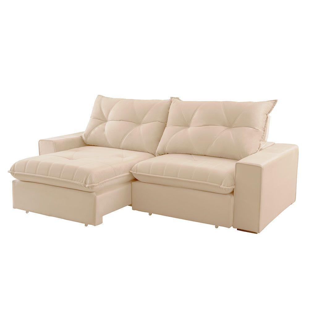Sofá Hall Linho Dois Módulos De 80cm B25cm Meu Sofá Online A294 Linho Creme - 2