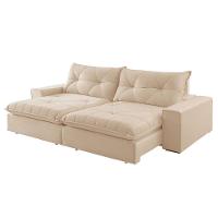 Sofá Hall Linho Dois Módulos De 80cm B25cm Meu Sofá Online A294 Linho Creme - 9