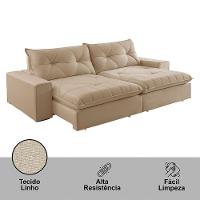 Sofá Hall Linho Dois Módulos De 80cm B25cm Meu Sofá Online A226 Linho Bege - 10