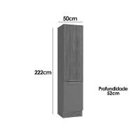 Módulo Cozinha Kappesberg Botanic Paneleiro Botanic M619 c/ 2 Portas 50cm Nogueira/Verde - Kappesberg - 3