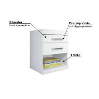 Mesa Cabeceira Infantil Plus c/ 2 Gavetas Atacama-Jatobá - Santos Andirá