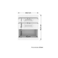 Mesa Cabeceira Infantil Plus c/ 2 Gavetas Atacama-Jatobá - Santos Andirá - 5