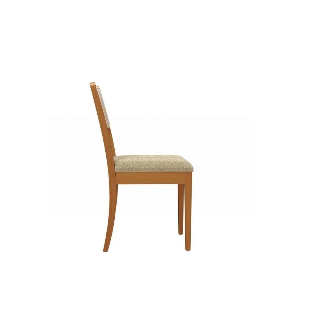 Sala de Jantar Completa Duna Tampo Madeirado c/ Vidro 120x120cm e 4 Cadeiras Lola Carvalho/Off White/Vidro Off White - Linho Cin - Kappesberg - 5