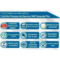 Conjunto Box Baú Solteiro: Colchão Espuma Paropas D45 Pasquale Plus Gray + Base CRC Suede Black (88x188)