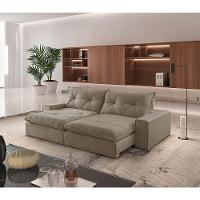 Sofá Hall Veludo Dois Módulos De 100m B25cm Meu Sofá Online B002 Veludo Capuccino - 1