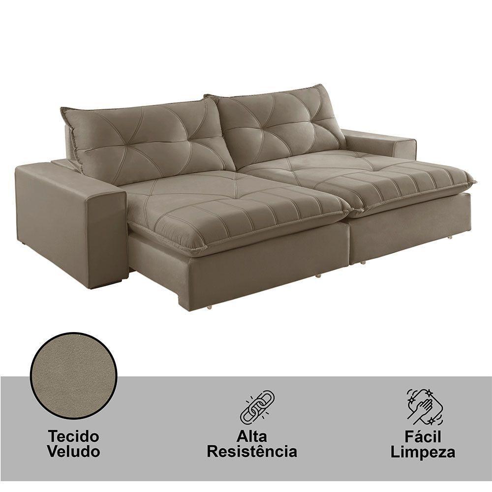 Sofá Hall Veludo Dois Módulos De 90cm B25cm Meu Sofá Online B002 Veludo Capuccino - 7