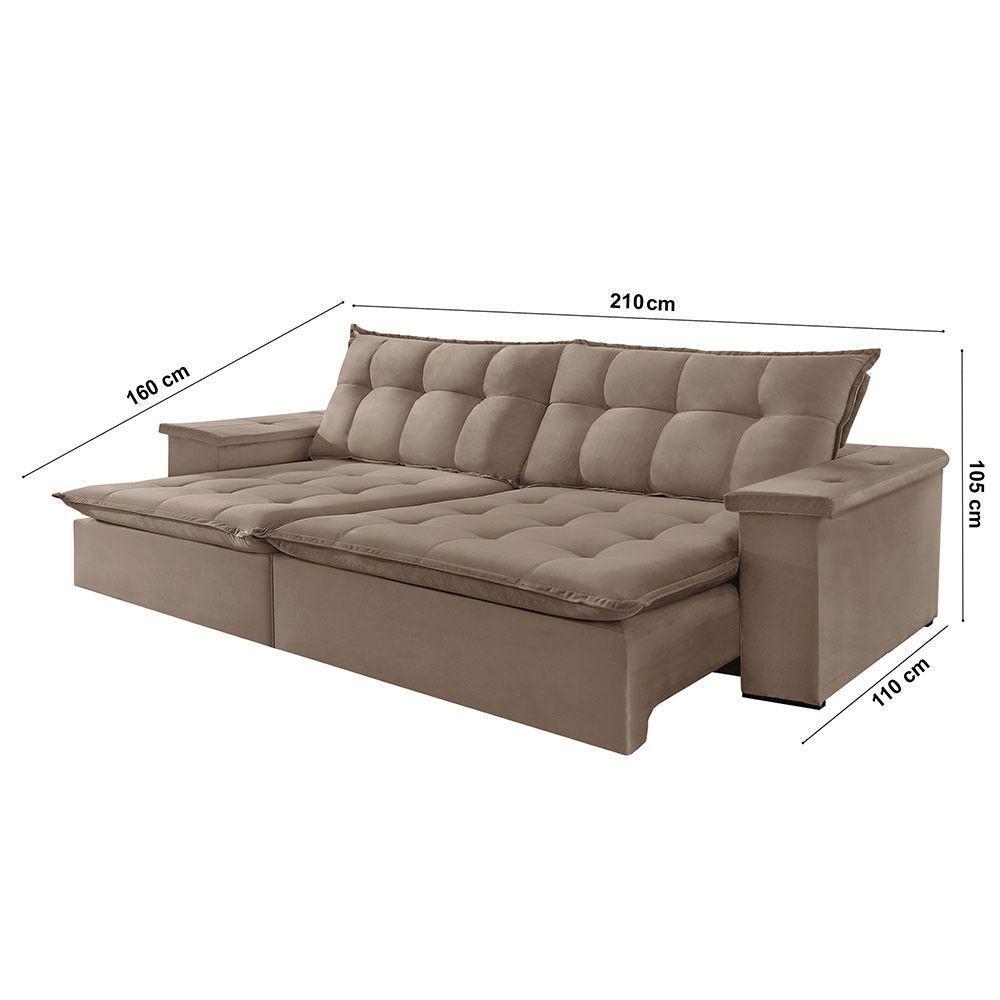 Sofá Estilo Veludo 2 Módulos De 80cm B25cm Meu Sofá Online B002 Veludo Capuccino - 3