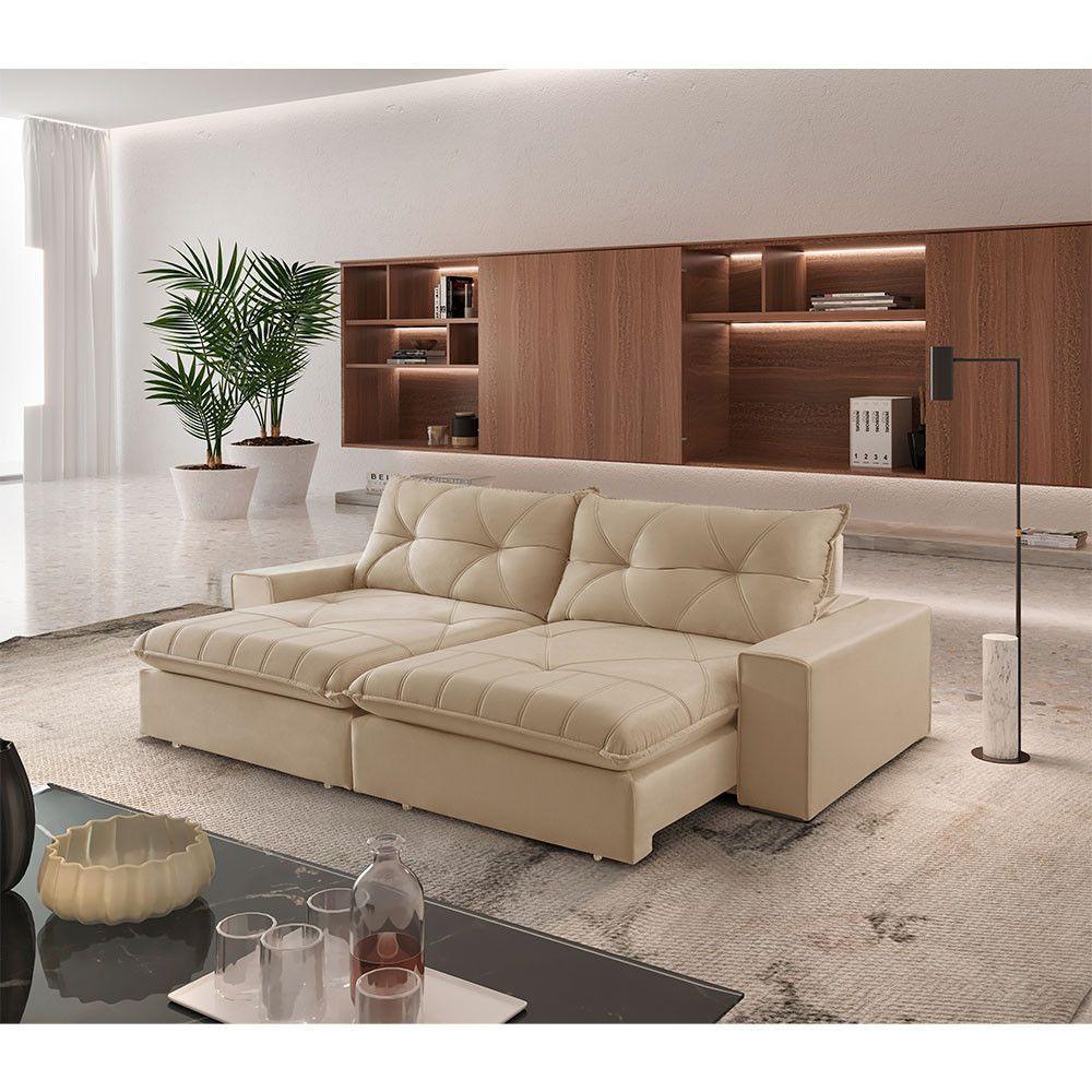 Sofá Hall Linho Dois Módulos De 90cm B25cm Meu Sofá Online A226 Linho Bege - 1
