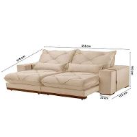 Sofá Turim Linho 02 Módulos De 90cm B25cm Meu Sofá Online A294 Linho Creme - 5