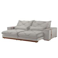 Sofá Turim Veludo 02 Módulos De 120cm B25cm Meu Sofá Online B026 Veludo Prata - 7