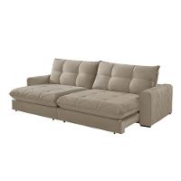 Sofá Firenze Veludo 02 Módulos De 80cm B25cm Meu Sofá Online B002 Veludo Capuccino - 2