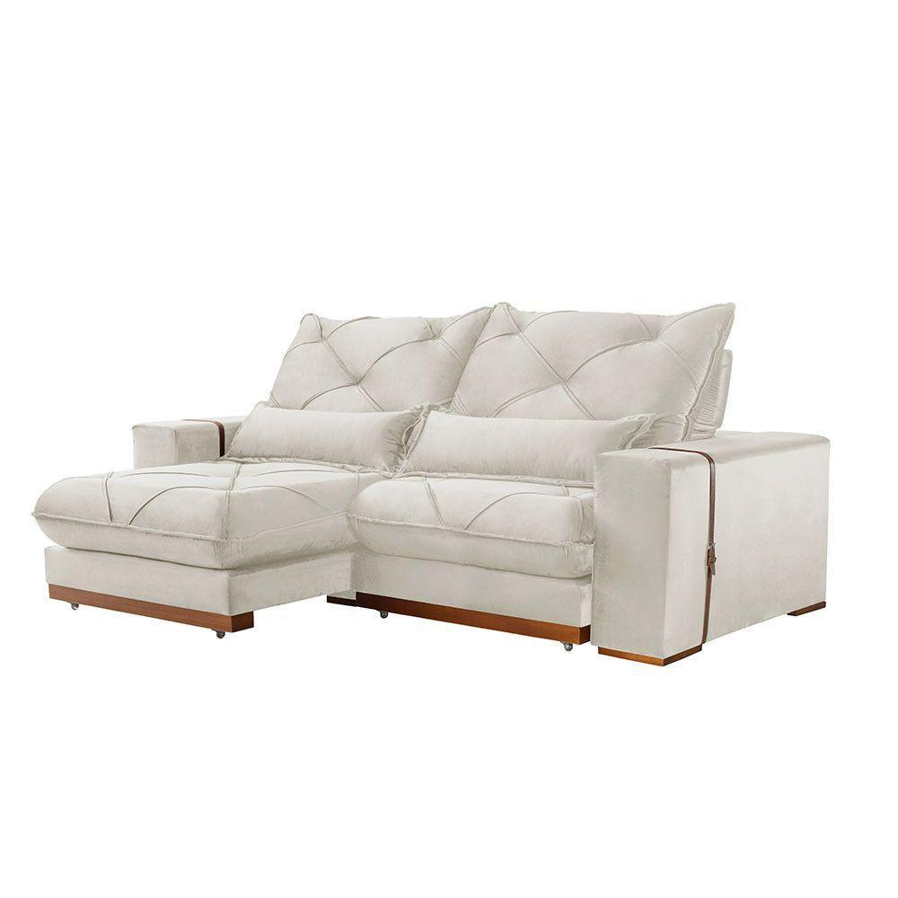Sofá Turim Linho 02 Módulos De 120cm B25cm Meu Sofá Online A302 Linho Branco - 3