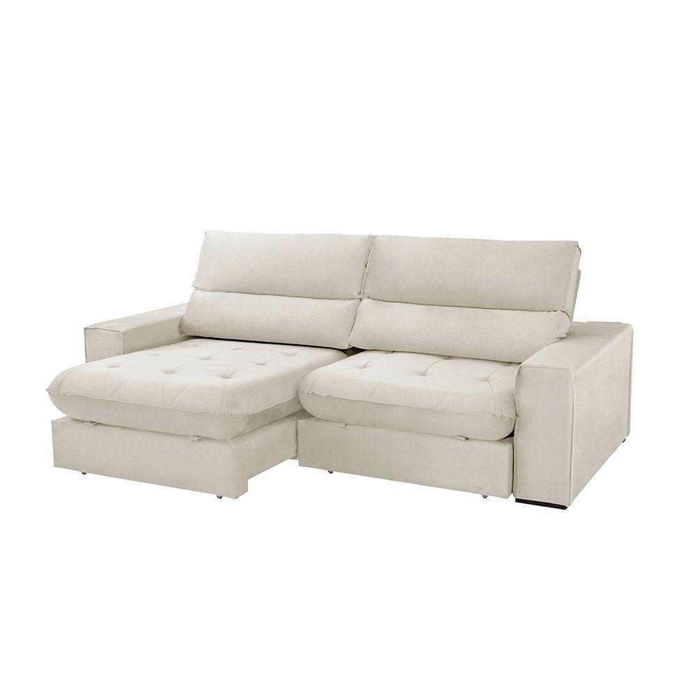 Sofá Aspem Linho 02 Módulos De 120cm B25cm Meu Sofá Online A302 Linho Branco - 4