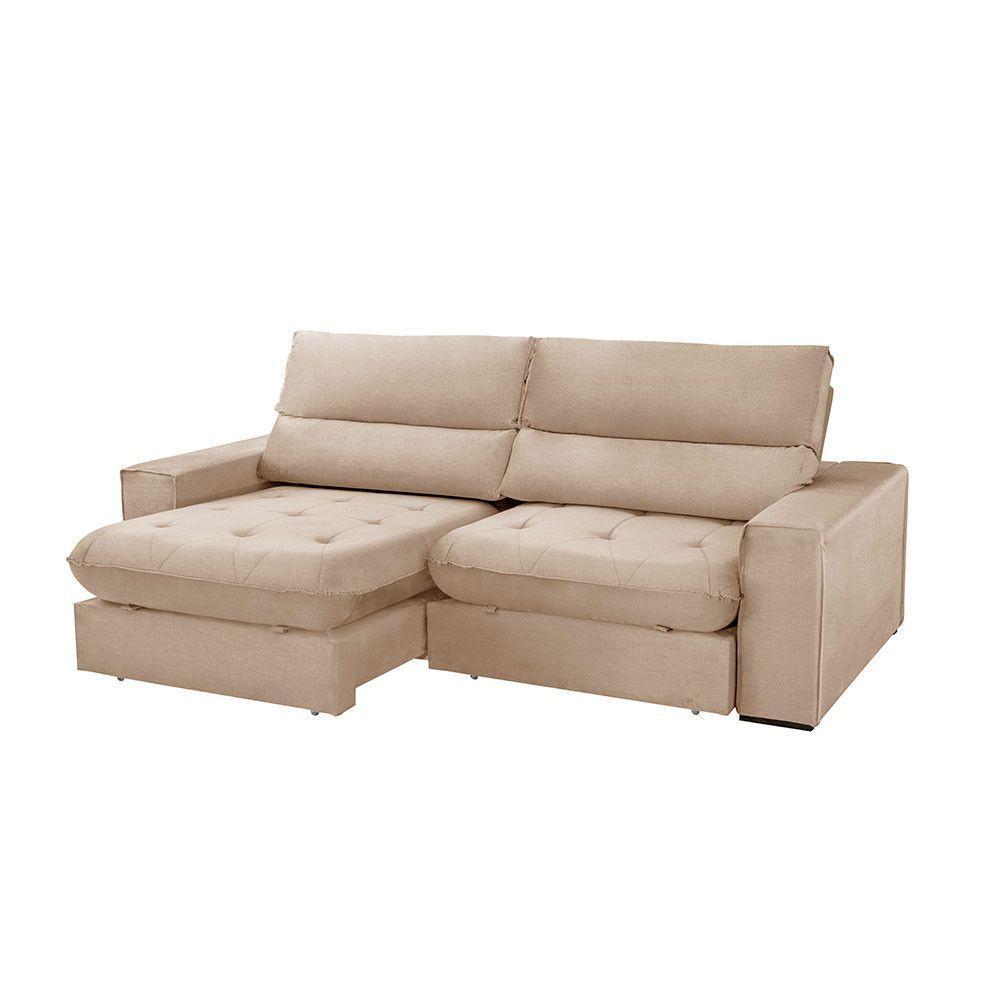 Sofá Aspem Linho 02 Módulos De 120cm B25cm Meu Sofá Online A226 Linho Bege - 3