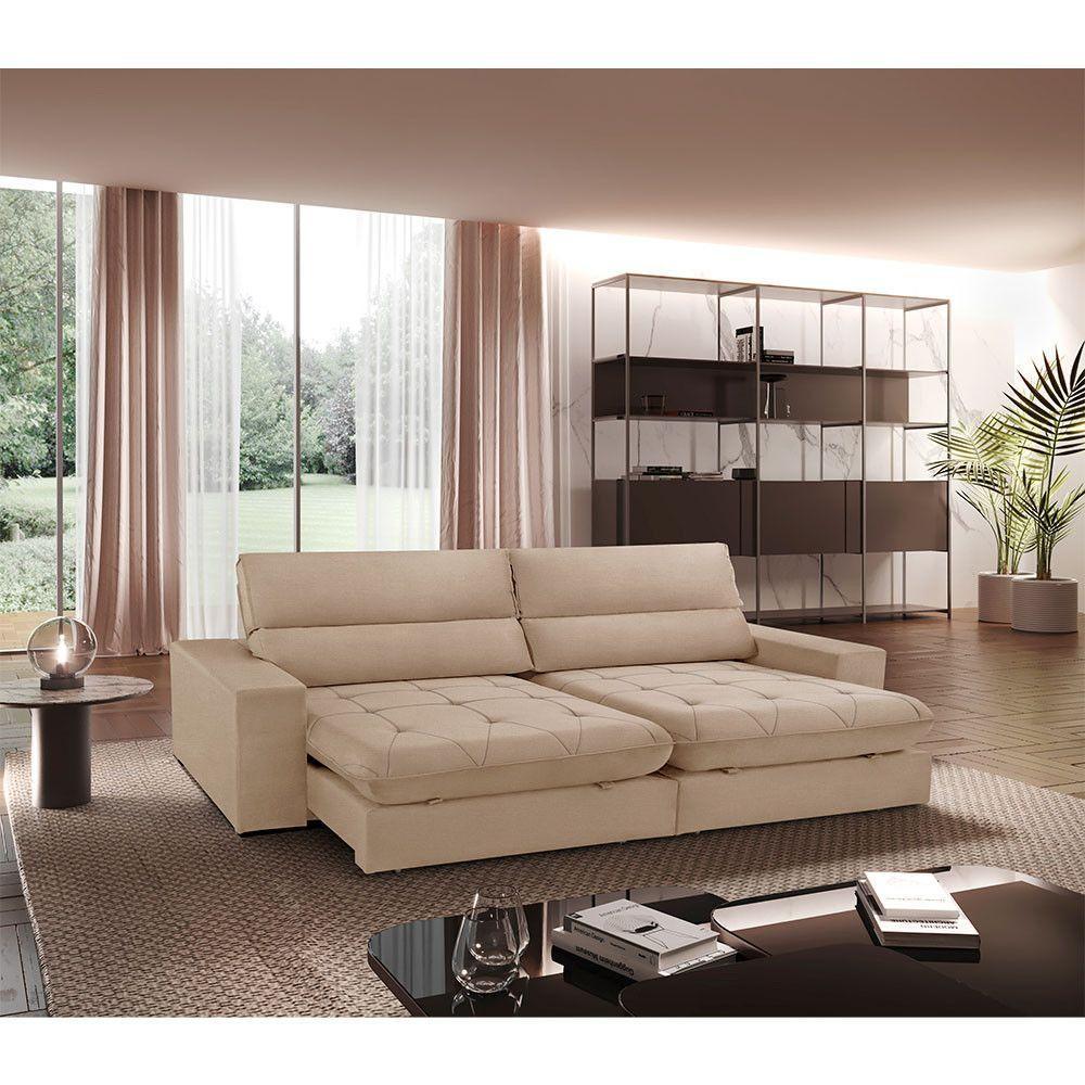 Sofá Aspem Linho 02 Módulos De 90cm B25cm Meu Sofá Online A226 Linho Bege - 1